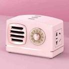 3xUSB Port +4 x Jack Retro Speaker Radio Shape Socket With Line With Switch And Protective Door Socket, CN Plug(Cherry Pink) - 1