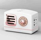 3xUSB Port +4 x Jack Retro Speaker Radio Shape Socket With Line With Switch And Protective Door Socket, CN Plug(Bright White) - 1