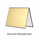 3-in-1 Reflective Board A3 Cardboard Folding Light Diffuser Board (White + Black + Gold) - 2