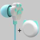 3 PCS M133 Creative Kitten Paw In Ear Wire Earphone, Length: 1m(Blue) - 1