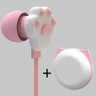 3 PCS M133 Creative Kitten Paw In Ear Wire Earphone, Length: 1m(Pink) - 1