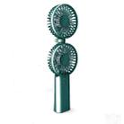 Portable Handheld Fan Office Desktop Multi-Function Folding Double Small Fan, Specification: 3000 mAh(Green) - 1