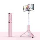 Bluetooth Selfie Stick with Tripod Multi-function Gimbal Mobile Phone Fill Light Live Support(Girl Powder) - 1