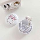 2 Pairs Heavy Bass Wired Headset Mobile Phone Universal Headset with Storage Box & Microphone(White Rat + Storage Box) - 1