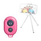 4 PCS Wireless Bluetooth Remote Control Selfie Selfie Stick Live Broadcast Video Controller(Pink) - 1