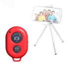 4 PCS Wireless Bluetooth Remote Control Selfie Selfie Stick Live Broadcast Video Controller(Red) - 1