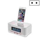 A8 Charging Base Audio NFC Bluetooth Speaker Alarm Clock, Specification: EU Plug(White) - 1