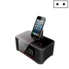 A8 Charging Base Audio NFC Bluetooth Speaker Alarm Clock, Specification: EU Plug(Black) - 1