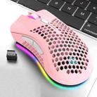 K-Snake BM600 1600 DPI 7-keys Hollow Lightweight Wireless Charging RGB Colorful Gaming Mouse(Wireless BM600 Pink) - 1