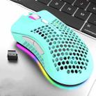 K-Snake BM600 1600 DPI 7-keys Hollow Lightweight Wireless Charging RGB Colorful Gaming Mouse(Wireless BM600 Cyan) - 1