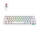 STK61 61-Keys Full-Key Non-Punch Bluetooth Wired Dual Modes Mechanical Keyboard, Cable Length: 1.6m(White Red Shaft) - 1