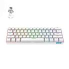 STK61 61-Keys Full-Key Non-Punch Bluetooth Wired Dual Modes Mechanical Keyboard, Cable Length: 1.6m(White Tea Shaft) - 1