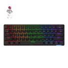 STK61 61-Keys Full-Key Non-Punch Bluetooth Wired Dual Modes Mechanical Keyboard, Cable Length: 1.6m(Black Red Shaft) - 1