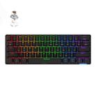 STK61 61-Keys Full-Key Non-Punch Bluetooth Wired Dual Modes Mechanical Keyboard, Cable Length: 1.6m(Black Tea Shaft) - 1