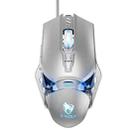 T-WOLF G530 USB Interface 7-Buttons 6400 DPI Wired Mouse Mechanical Gaming Macro Definition 4-Color Breathing Light Gaming Mouse, Cable Length: 1.5m( Silver) - 1