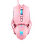 T-WOLF G530 USB Interface 7-Buttons 6400 DPI Wired Mouse Mechanical Gaming Macro Definition 4-Color Breathing Light Gaming Mouse, Cable Length: 1.5m( Pink) - 1