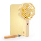 UP030 Mini Handheld Fan Retro Portable Silent Small Fan(Yellow) - 1