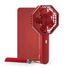 UP030 Mini Handheld Fan Retro Portable Silent Small Fan(Red) - 1