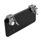 2 Pairs R11s Push Type Six-Finger Linkage Auxiliary Button Metal Transparent Game Handle For 4.7-6.5 Inch Mobile Phones(R11s Transparent) - 1