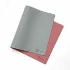 Double-Sided Leather Table Mat Waterproof Enlarged Mouse Keyboard Pad, Pattern: 8203 Gray Blue+Gray Pink - 1