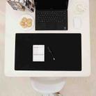 Double-Sided Leather Table Mat Waterproof Enlarged Mouse Keyboard Pad, Pattern: 8142 Black - 1