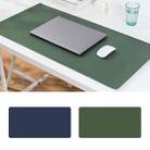 Double-Sided Leather Table Mat Waterproof Enlarged Mouse Keyboard Pad, Pattern: 8293 Navy+Dark Green - 1