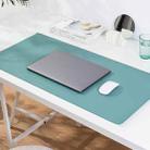 Double-Sided Leather Table Mat Waterproof Enlarged Mouse Keyboard Pad, Pattern: 8293 Dark Blue - 1