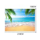 2.1m x 1.5m Coconut Tree Sea View Photography Cloth - 2