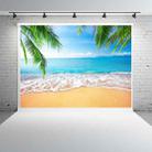 2.1m x 1.5m Coconut Tree Sea View Photography Cloth - 4