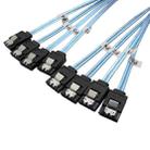 Mini SAS to SATA Data Cable With Braided Net Computer Case Hard Drive Cable,specification: 4SATA-0.5m - 1