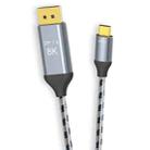 Braided 2m 8K USB-C / Type-C To DisplayPort1.4  Adapter Connect Cable - 2