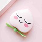 2 PCS 2216 Hand Holding Pink Peach Heart Makeup Mirror Fan Mini Cute USB Charging Fan(Blink) - 1