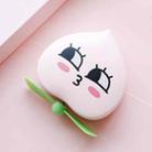 2 PCS 2216 Hand Holding Pink Peach Heart Makeup Mirror Fan Mini Cute USB Charging Fan(Side Eyes) - 1