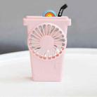 6791 Fruit Cup Type Portable Small Fan Three-Speed Wind USB Charging Fans(Pink) - 1