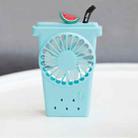 6791 Fruit Cup Type Portable Small Fan Three-Speed Wind USB Charging Fans(Blue) - 1