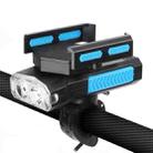 MT-001 5 in 1 Outdoor Cycling Bike Front Light With Emergency Light & Horn Bracket, 2000 mAh (Blue Black) - 1