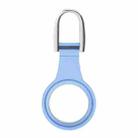 3 PCS Tracker TPU Soft Rubber Protective Cover With U-Shaped Keychain For AirTag(Transparent  Blue) - 1