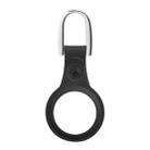 3 PCS Tracker TPU Soft Rubber Protective Cover With U-Shaped Keychain For AirTag(Skin Pattern Black) - 1