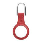 3 PCS Tracker TPU Soft Rubber Protective Cover With U-Shaped Keychain For AirTag(Skin Pattern Red) - 1