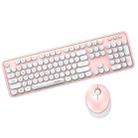 Mofii Sweet Wireless Keyboard And Mouse Set Girls Punk Keyboard Office Set, Colour: White Pink Ordinary Version - 1