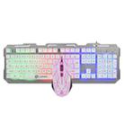 LIMEIDE T20 104-Keys Wired Metal Keyboard and Mouse Set(White) - 1