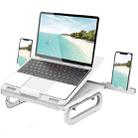 A23 Foldable Notebook Stand With 10-Speed Adjustment Computer Cooling Lifting Stand, Colour: Regular (White) - 1