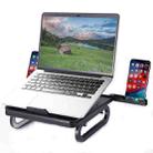 A23 Foldable Notebook Stand With 10-Speed Adjustment Computer Cooling Lifting Stand, Colour: Regular (Black) - 1