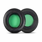 2 PCS Headset Sponge Case For Razer BlackShark V2/V2X/V2SE, Colour: Ellipse Lambskin(Black Paper Green Net) - 1