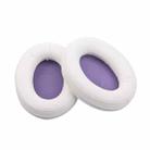 1 Pairs Headset Sponge Cover Ear Pad Leather Case For Kingston Cloud Silver II, Colour: White Splicing - 1