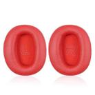 1 Pair Protein Skin Leather Headest Sponge Earmuffs For Edifier W820BT / W808BT / K815 / K815PG1 / H840 / K800 / K830(Red) - 1