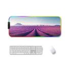 250x350x3mm F-01 Rubber Thermal Transfer RGB Luminous Non-Slip Mouse Pad(Lavender) - 1