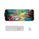 250x350x3mm F-01 Rubber Thermal Transfer RGB Luminous Non-Slip Mouse Pad(Colorful Brick) - 1