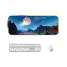 250x350x4mm F-01 Rubber Thermal Transfer RGB Luminous Non-Slip Mouse Pad(Snow Peak) - 1