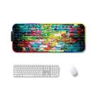 300x800x3mm F-01 Rubber Thermal Transfer RGB Luminous Non-Slip Mouse Pad(Colorful Brick) - 1